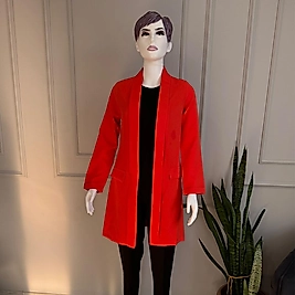 Şal Yaka Kırmızı Ceket