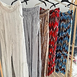 Viskon Kumaş Kadın Etekli Pantolon